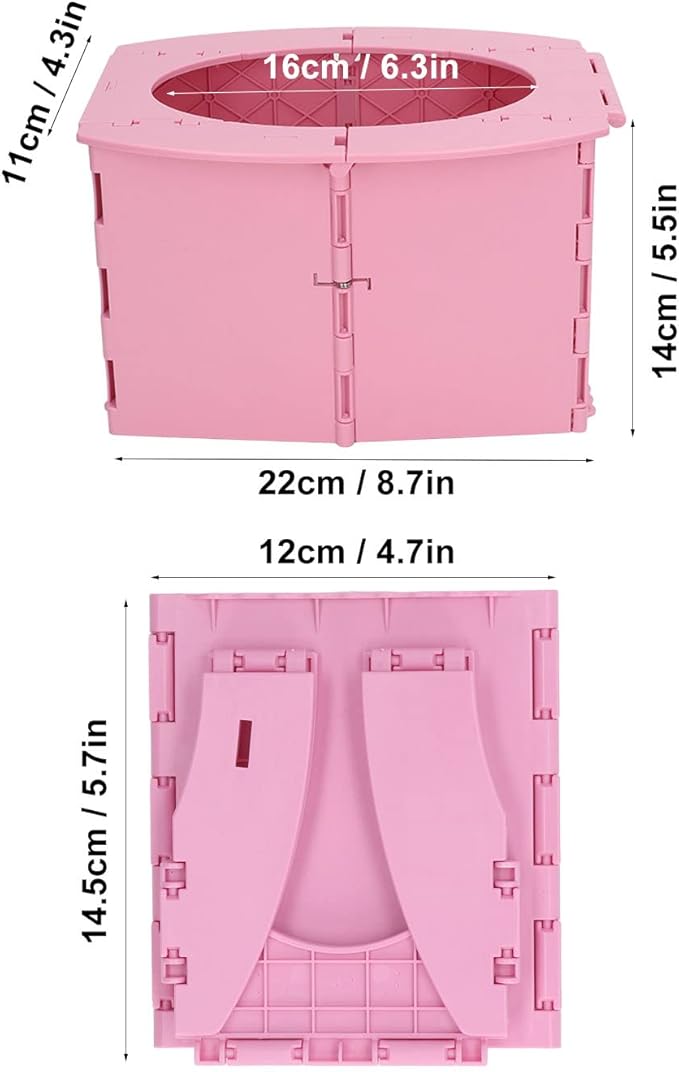 Portable Potty for Toddler Travel, Foldable Toddler Toilet Seat Travel Potty Training Toilet for Boys Girls, Mobile Folding Toilet for Car, Camping, Tourism, Outdoor, Indoor ()