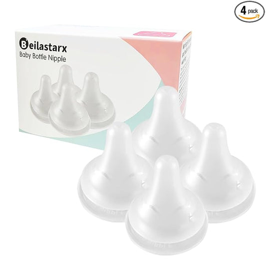 Beilastar-x Nipples for Baby Bottles – 100% Soft Baby Bottle Nipples, Natural Feel Silicone Bottle Nipples, BPA-Free