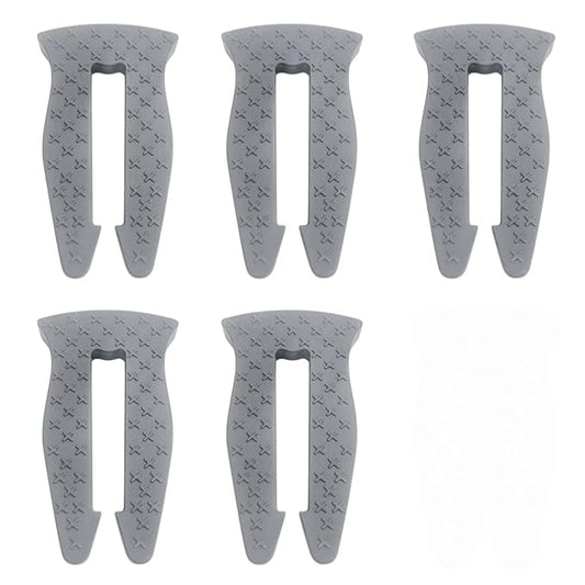 TIianMeimate Universal Stove Knob Locks (5-Pack-Gray) - Child Proof Gas Stove Safety Lock with Key, Easy Install No Tools Needed, Heat Resistant Baby Proofing Essentials for Kitchen Cooktop