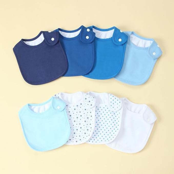 Waterproof Baby Bibs for Boys & Girls Soft and Absorbent Bandana Drool Bibs Set for Infant Newborn 0-12 Months
