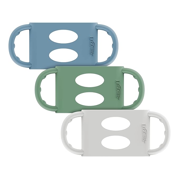 Dr. Brown's Silicone Handles for Wide-Neck Bottles, 3 Pack & Options+ Wide-Neck Bottle Sippy Spouts, 2 Count