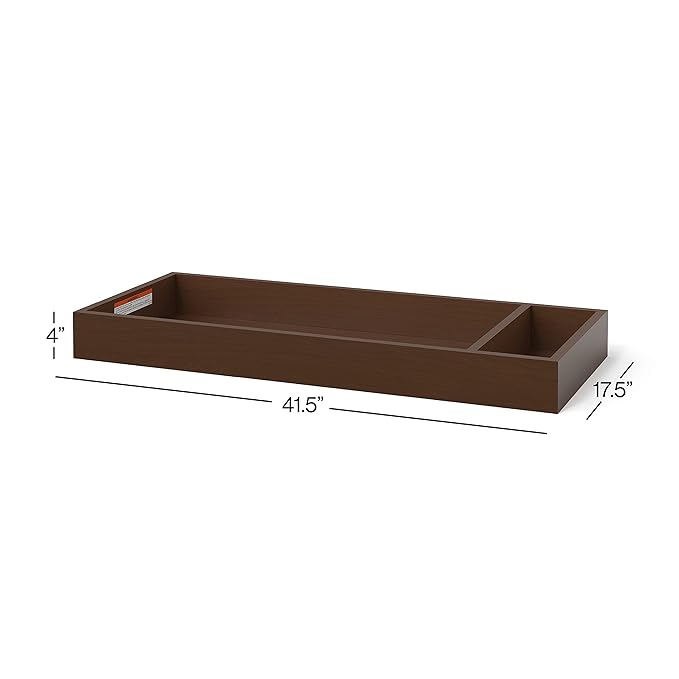 Child Craft Universal Changing Table Topper, Convert Dresser into a Changing Table Surface, Securely Attaches, Non-Toxic, Baby Safe Finish (Toasted Chestnut)