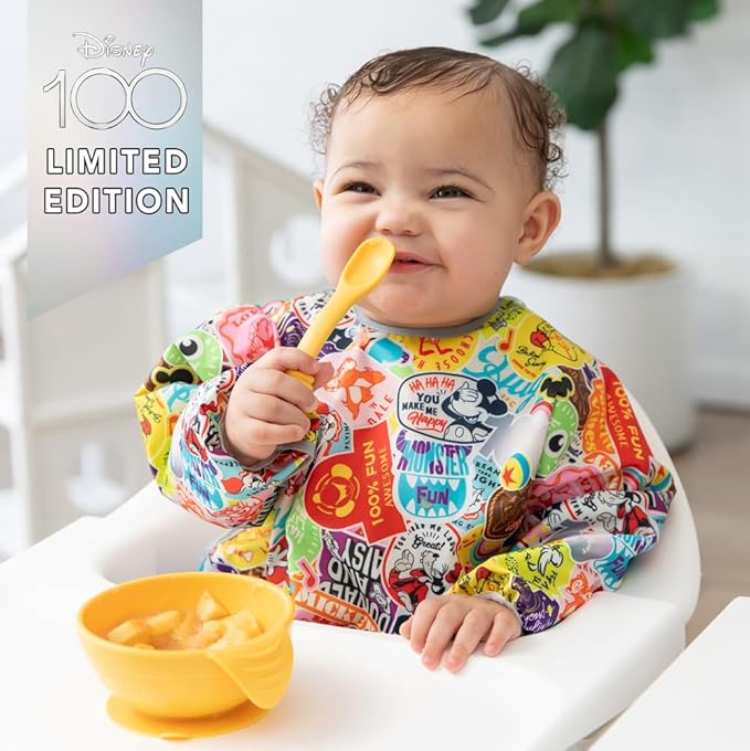 Bumkins Sleeved Bib for Girl or Boy, Baby and Toddler for 6-24 Mos
