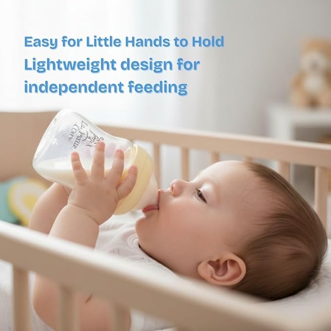 Glass Baby Bottles Anti Colic Set 2 Pack 3oz and 6oz BPA Free Heat Resistant Borosilicate Glass with 3 Silicone Nipples Wide Neck Gift Box Baby Shower Easy to Sterilize for Newborn 0-9 Months