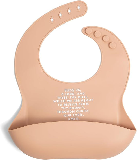 Be A Heart Silicone Baby Bibs, Adjustable Waterproof Bibs, Meal Blessing Bibs