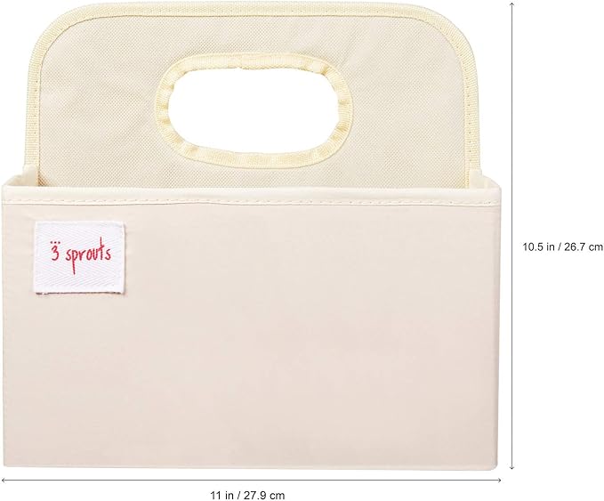 3 Sprouts Baby Diaper Caddy, Organizer Basket for Nursery, Bear
