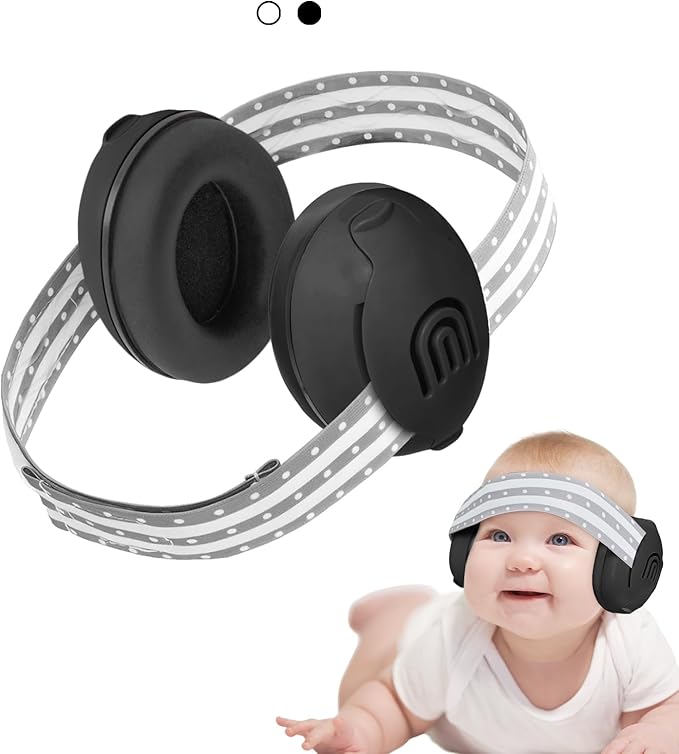 Adjustable Baby & Toddler Noise Cancelling Headphones - Ear Muffs for Kids 1-3 for Airplane Travel
