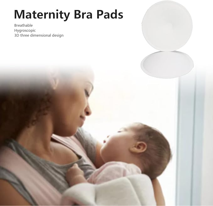 Walfront 12 Pack Washable Breast Pads Reusable Nursing Pads (Absorbent Vented Leak Proof Breastfeeding Supplies)