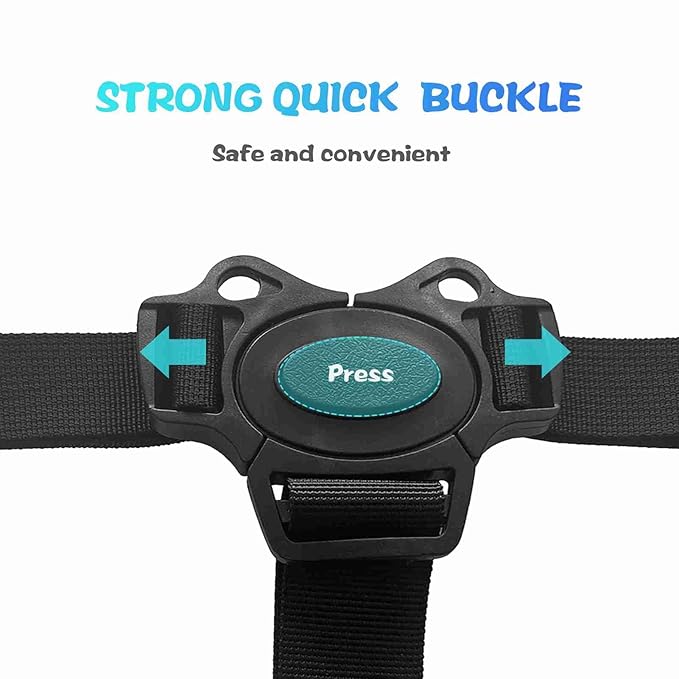 Adjustable 3 Point Harness Baby High Chair Straps, Nylon Tape, Strong Adhesive, Lightweight, Portable, for Baby Kid Stroller, Pushchair