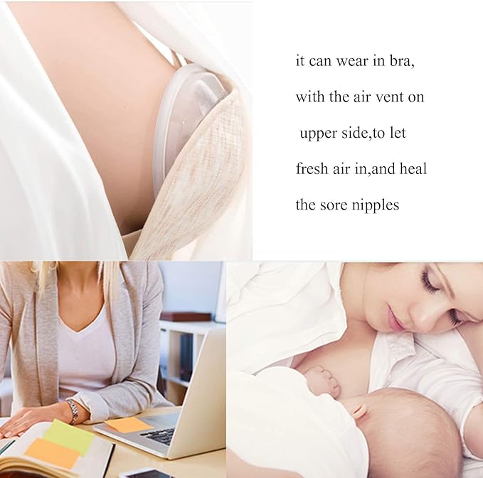 Breast Shells Milk Saver,2 Pack Breast Pump,Breastmilk Collector,Milk Anti-Flow Out,Protect Sore Nipples,BPA-Free Flexible Food Grade Silicon and PP Material,Skin Friendly