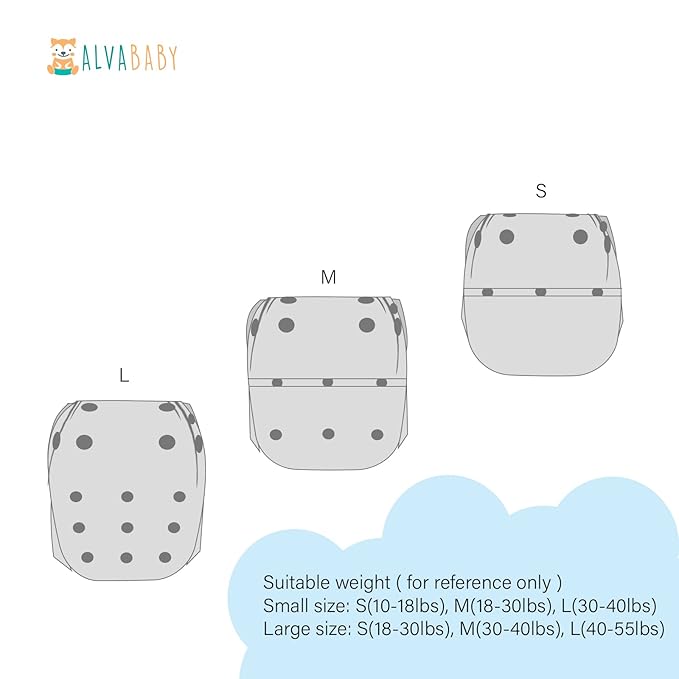 ALVABABY Baby Swim Diapers 2pcs Reuseable Washable & Adjustable for Swimming Lesson & Large Size Baby Boy ZSW18-21