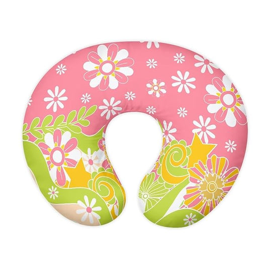 Baby Nursing Pillow Cover, Cartoon Daisy Breastfeeding Pillow Cover Boys Girls Nursing Pillow Case for Newborn, Soft Fabric Fits Snug On Infant
