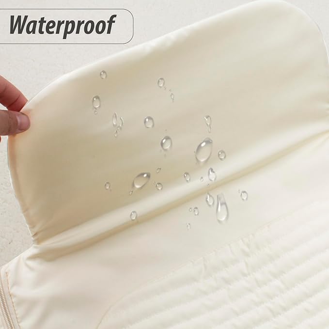 Portable Diaper Changing Pad, with, for Newborn Girl & Boy with Smart Wipes Pocket, Easy-Clean, Waterproof, Soft, Comfortable Foldable Baby Changing Pad (Cream)
