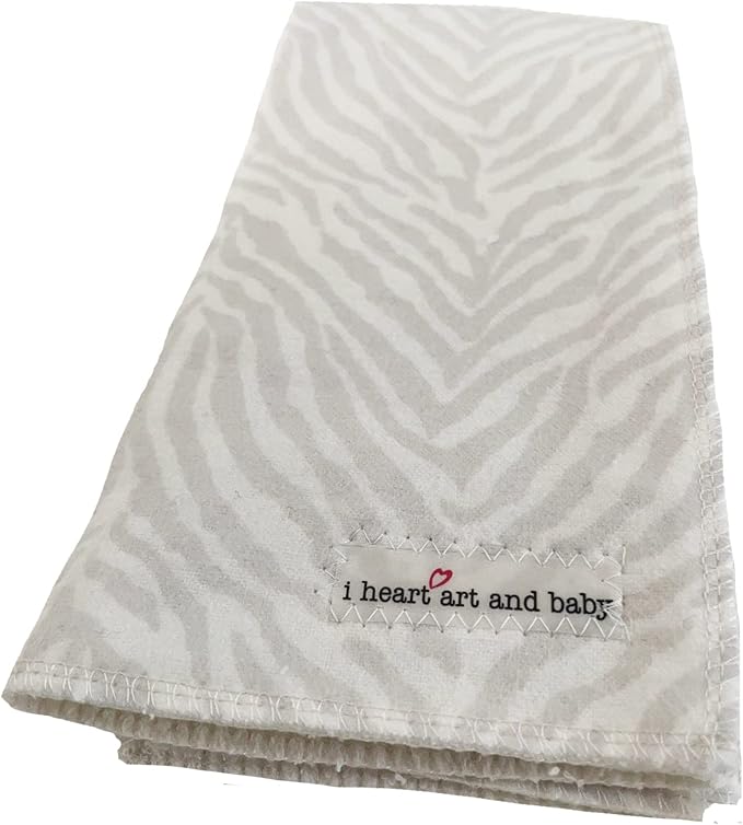 Infant Burping Cloth, Burp Cloths for Baby Boy or Girl, Soft and Absorbent - Cotton Reusable Spit Up Rags, XLarge, 1 Count (Animal Print)