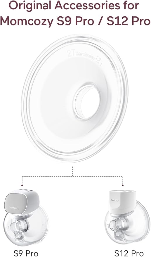 Momcozy Original S9 Pro/S12 Pro Replacement Accessories, Only Compatible with Momcozy S9 Pro/S12 Pro Breast Pump NOT for S9/S12/S12Pro-Quick(27mm Single-Sealed Flange,1 Pack)