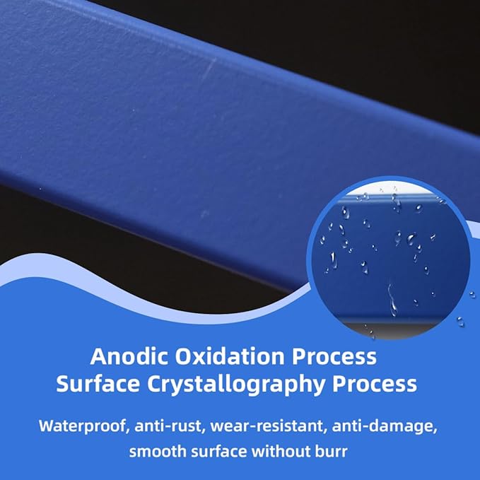 4 Pcs Aluminum Angle Corner Guards, 1" x 1" x 39.4" Metal Wall Corner Protector L-Shaped Molding Trim for Wall Door Frame Cabinet Protection Decoration, 2 mm Thickness, Blue