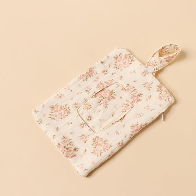 Baby Wipe Holder Portable Wipe Dispenser Strollers Storage Bag Container Double Layer Travel Carry Case for Diapers
