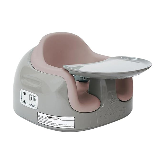 Bumbo 3-in-1 Baby and Toddler Multi Seat for Babies 6 to 36 Months, Breige/Sonoran Rose - Floor Seating, High Chair, or Booster with Adjustable Height and Removable Tray