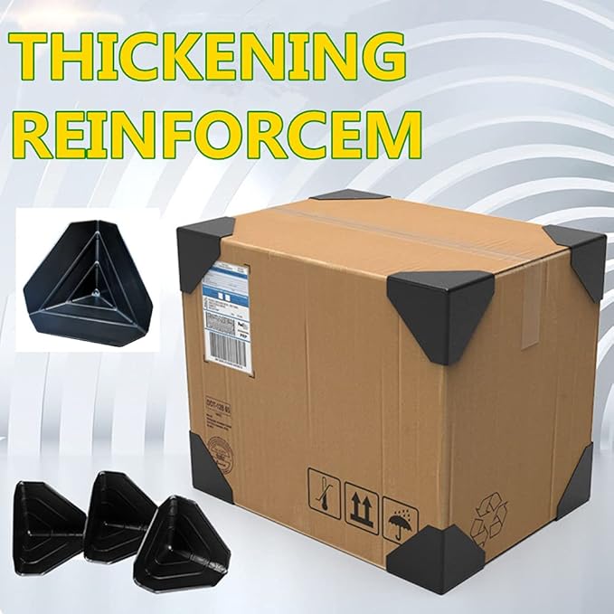 [80 Pack] Shipping Box Corner Protectors Plastic Packaging Edge Protectors, Carton Packing Corner Guard Frame Corner Protectors 60 Type Handcraft Packaging Protector for Express Box Packaging.