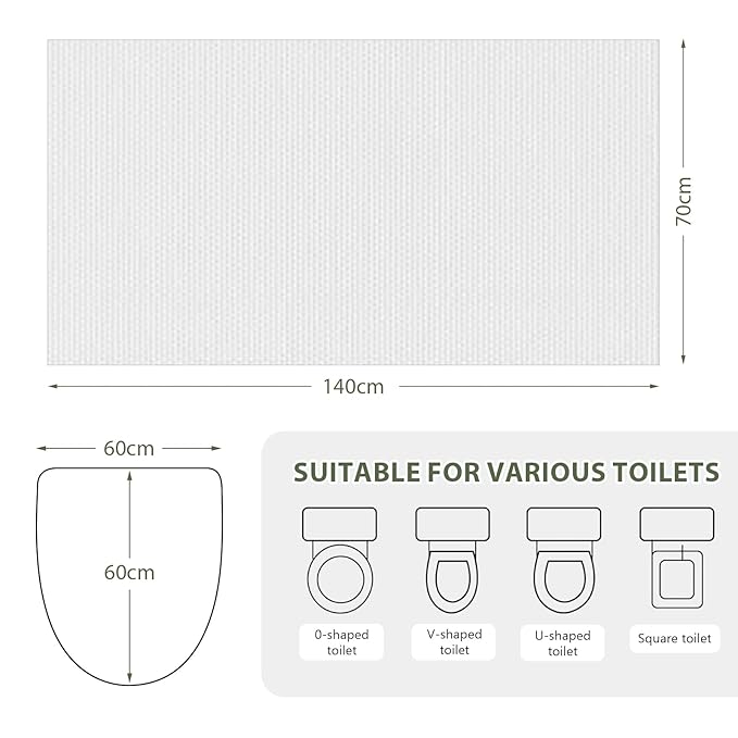 20 Pack Disposable Toilet Seat Cover Waterproof Non-Woven Fabric, Disposable Toilet Seat Covers for Travel, Disposable Seat Covers for Outing Hotel Hospital Public Toilet (White+5 Pack Towels)