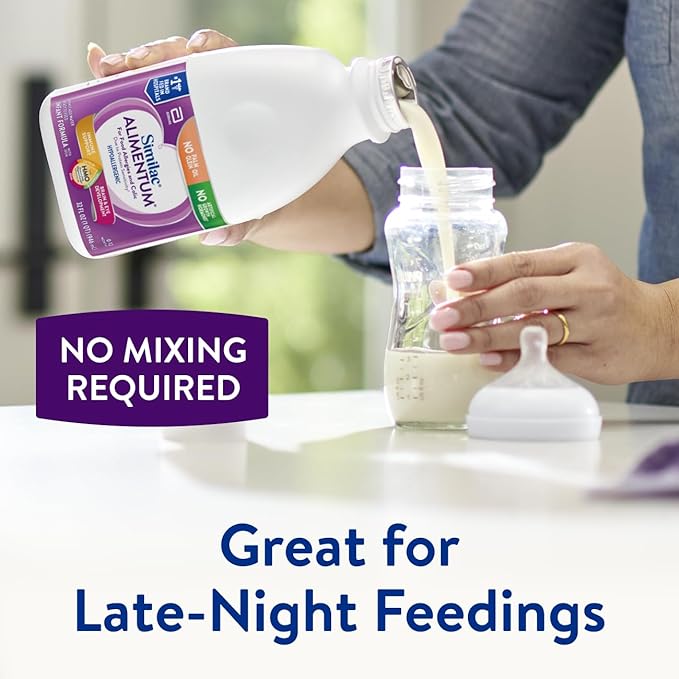 Similac Alimentum With 2'-FL HMO Hypoallergenic Infant Formula, for Food Allergies and Colic Due to Protein Sensitivity, Ready-to-Feed Baby Formula, 32-fl-oz Bottle, Pack of 6