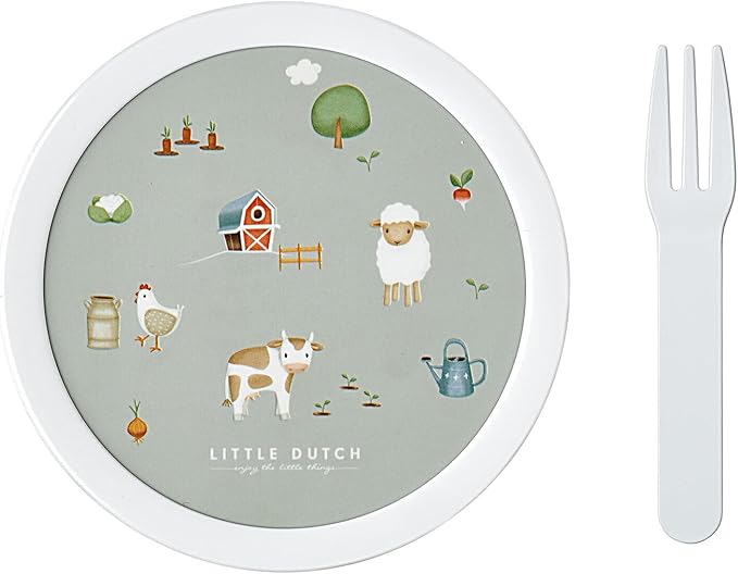 Mepal - Fruitbox Campus - Snack box for kids - Dishwasher and microwave safe - BPA free - 300 ml - Little Farm