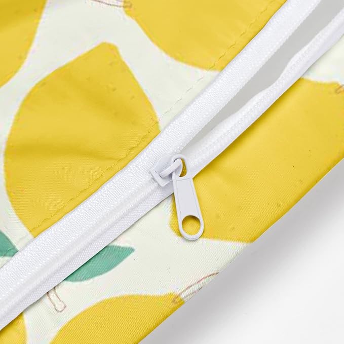 Wet Bag, Wet Dry Bag, Wet Bag for Swimsuit, Travel, Beach, Pool, Diapers, Dirty Yoga Gym Clothes, Toiletries, Makeup Bag, Snack Bag, Waterproof Reusable Fruit Peach Avocado Lemon
