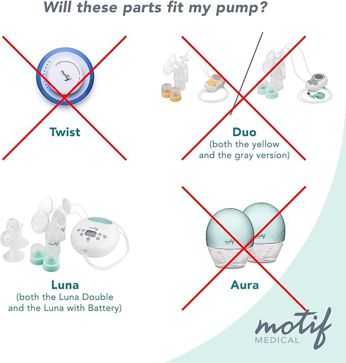Motif Medical, Set of 2 Luna Valves, Replacement Parts for Luna Breast Pump