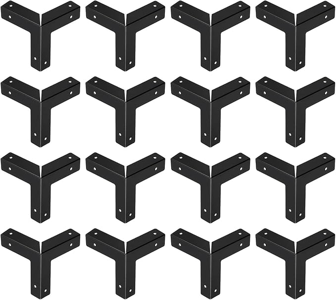uxcell Metal Box Corner Protectors Edge Guard Protectors 33 x 33 x 33mm Black 16pcs