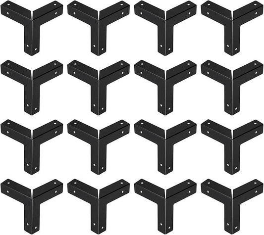 uxcell Metal Box Corner Protectors Edge Guard Protector 33 x 33 x 33mm Black 32pcs