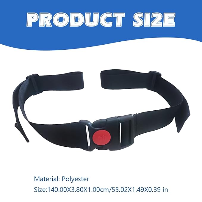 2 Pcs High Chair Straps Replacement Ingenuity Swing Child Stroller Baby 2-Point Safety Belt Kid Safe Strap Pushchair Stroller Security Straps Replacement Harness Belt for Pushchair HighChair(Black)