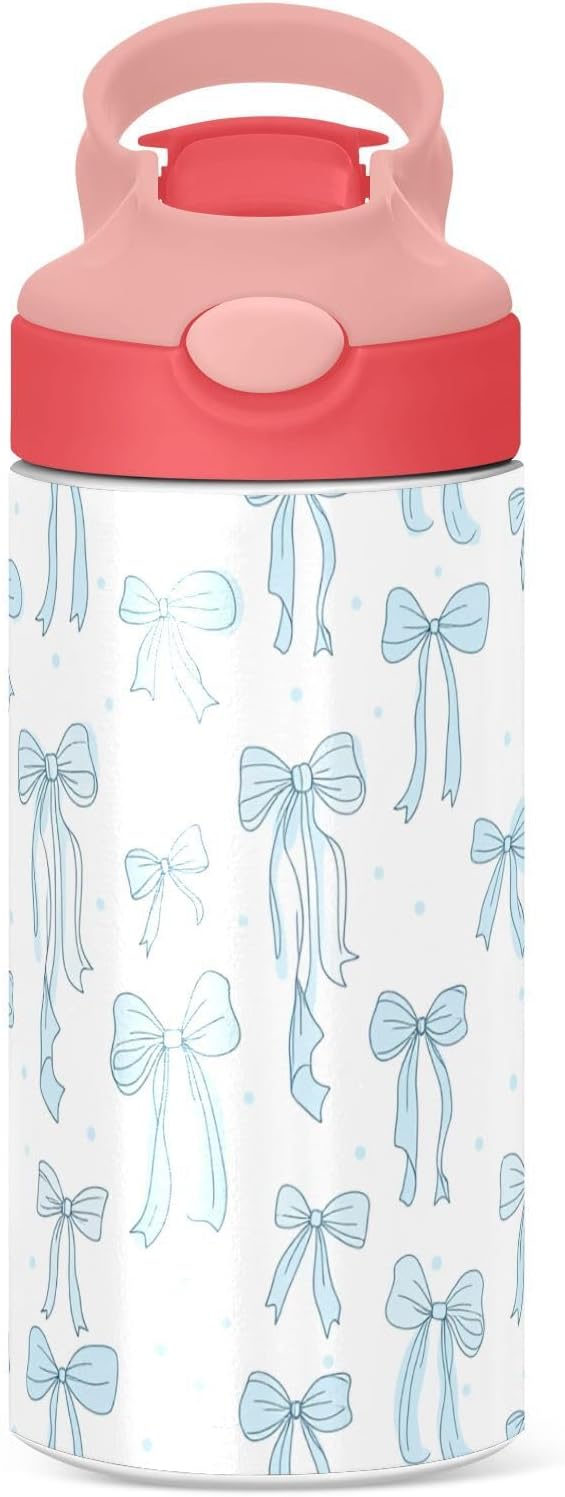 Mushroom Fern Leaves Insulated Water Bottle 20 oz with Straw and Carry Handle Eucalyptus Plants Boys Girls Bottle Vacuum Stainless Steel Bottles Leak-Proof for Sports Travel and School