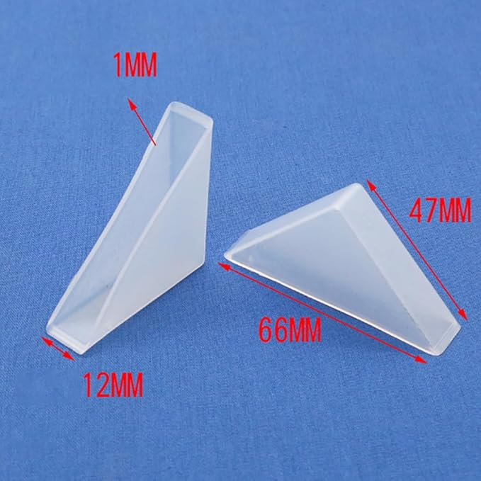 20 Pcs Triangle Shape Corner Guards Plastic Glass Corner Guards Mirror Corner Covers Furniture Corner Edge Protectors Table Corner Protectors Clear