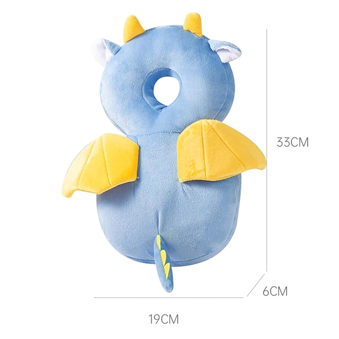 Baby Walker Head Protector Toddler Adjustable Baby Head Protection Backpack Wear Safety Pad (Elephant)