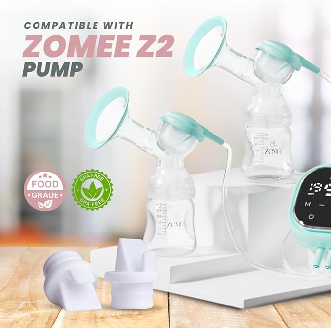 Zomee Replacement Duckbill Valve Set Compatible with Zomee Z1 Z2 Double Electric Breast Pump Keeps Hands Free Wearable Breast Pump Efficient for Portable Breastfeeding