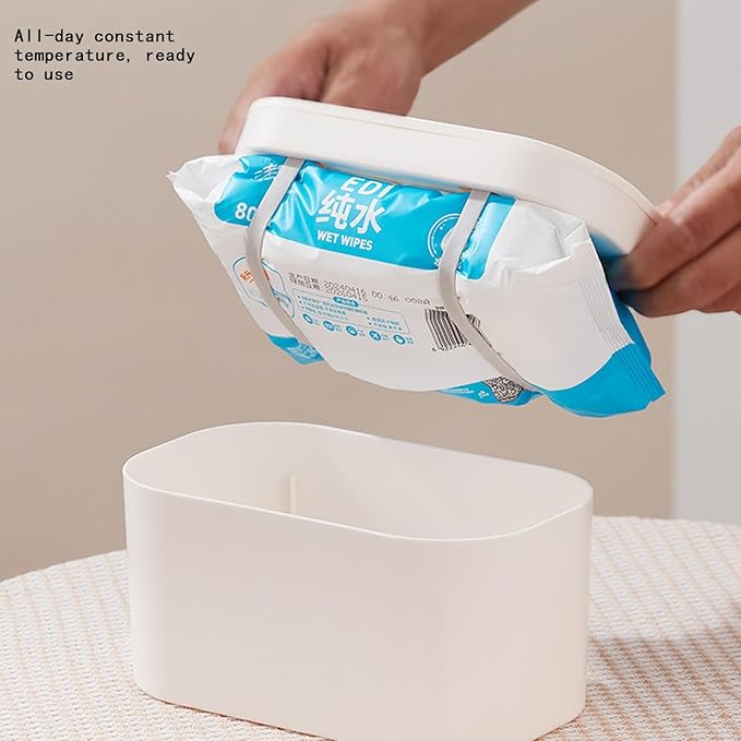 Baby Wipe Warmer - Baby Wet Wipes Dispenser, Portable Large Capacity Wipes Dispenser, USB Wipe Warmer Container | Adjustable Wipe Heater Constant Temperature Diaper Wipe Warmer for Car Home