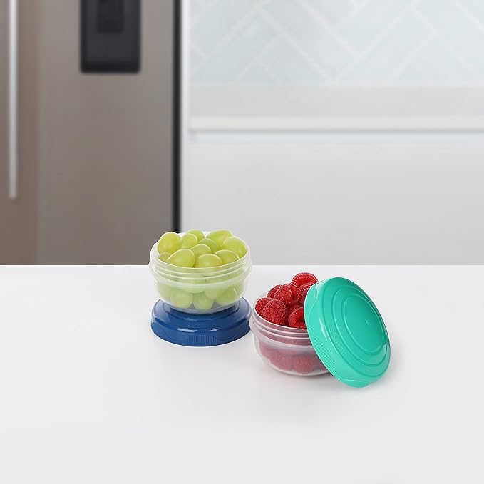 Sistema to GO PortionPod Food Storage Containers, Small Snack Pots, BPA - Free, Assorted Colours, 2 x 210 ml