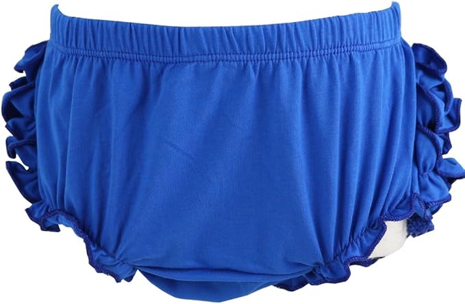 Wennikids Baby Girl's Cotton Shorts and Diaper Cover Bloomers Large Blue