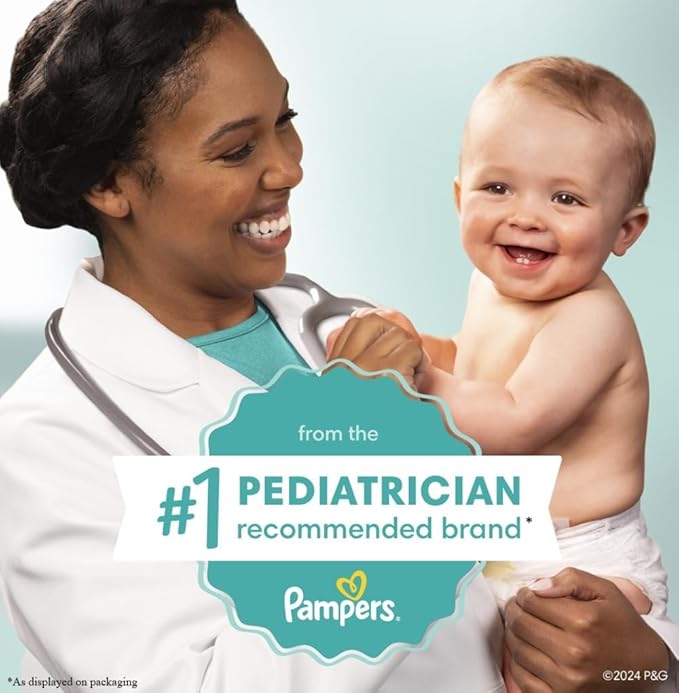 Pampers Sensitive Baby Wipes, Water Based, Clinically Proven, Hypoallergenic, and Unscented for Babies, 336 Wipes Total (6 Flip-Top Packs) [Packaging May Vary]