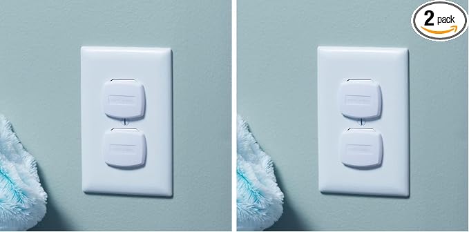 Toddleroo by North States Plug Protectors | Fits Two and Three pronged outlets for Quick Coverage in Seconds | Baby proofing with Confidence 36 Count (Pack of 2), Soft White