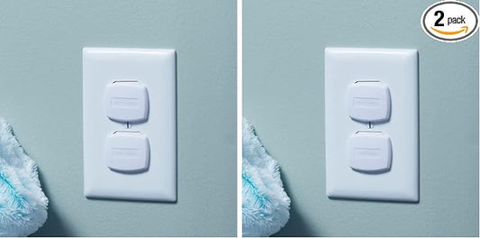 Toddleroo by North States Plug Protectors | Fits Two and Three pronged outlets for Quick Coverage in Seconds | Baby proofing with Confidence 36 Count (Pack of 2), Soft White