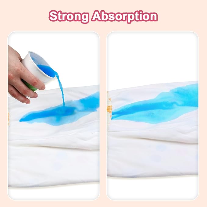 MOEMOE BABY Waterproof Diaper Pants for Potty Training 2 Packs Overnight Diaper Short for Toddler Boys and Girls