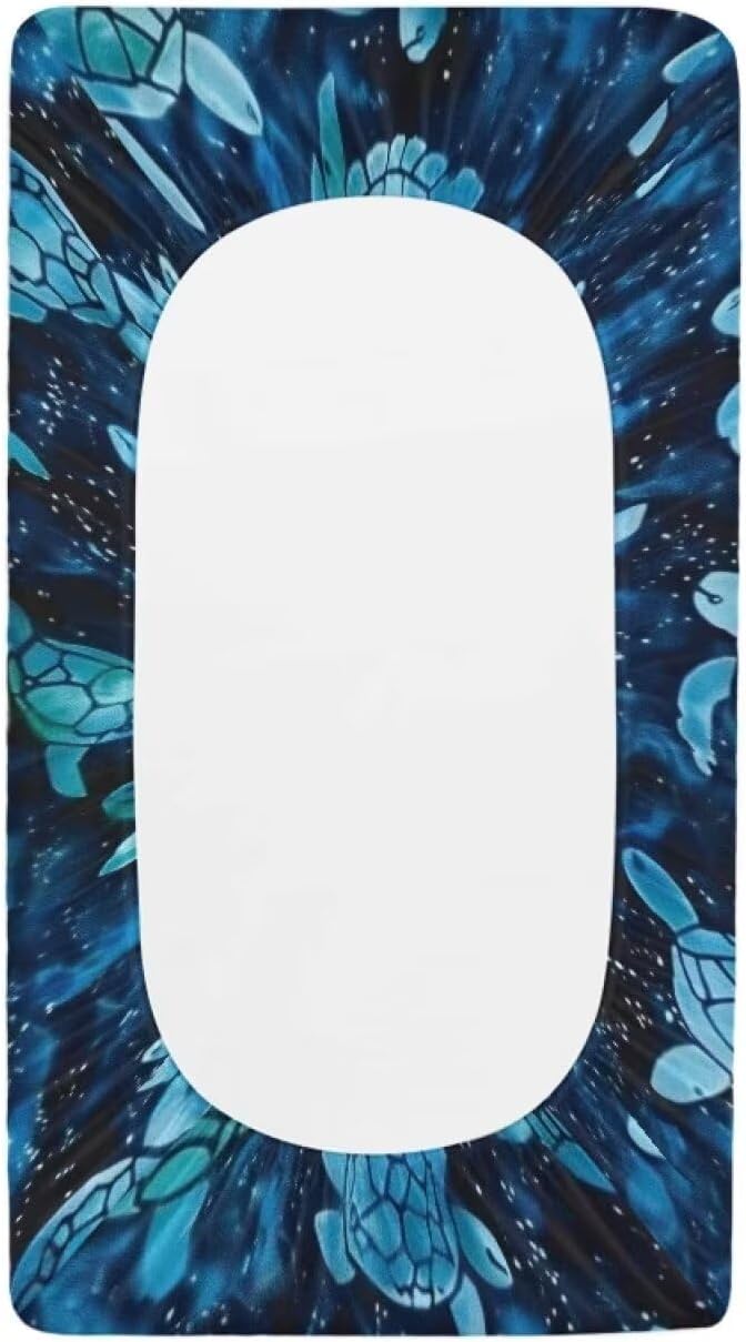 Changing Pad Covers for Boys Girls, Blue Sea Turtle Diaper Changing Table Pad Cover Soft Breathable Changing Mat Cover for 32''x16" Cute Birthday Gifts for Baby