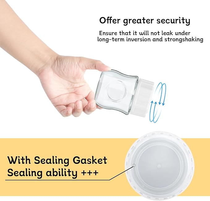 6 Pack Baby Bottle Lids Replacement Caps Compatible with Philips Avent Wide Mouth Bottles, Leak-Proof Travel Bottle Tops