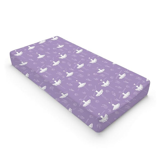Pink Ballet Baby Changing Table Pad Covers for Girls 32''x16'' Ballerinas Dancing Fitted Diaper Change Table Sheets Dancer Ballet Girls Sports Soft Breathable Nursery Baby Changing Table Mats Purple