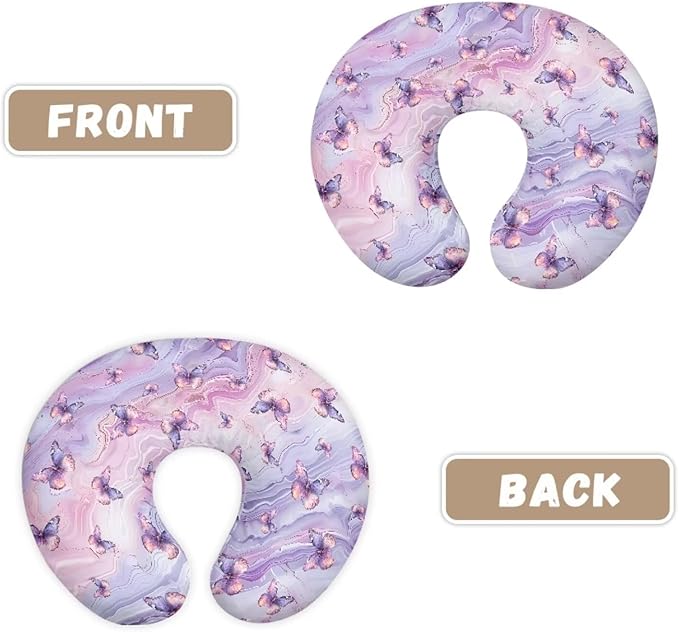 Pretty Butterfly Nursing Pillow Cover for Newborn Breastfeeding Pillow Slipcover Casual Nursing Pillow Case