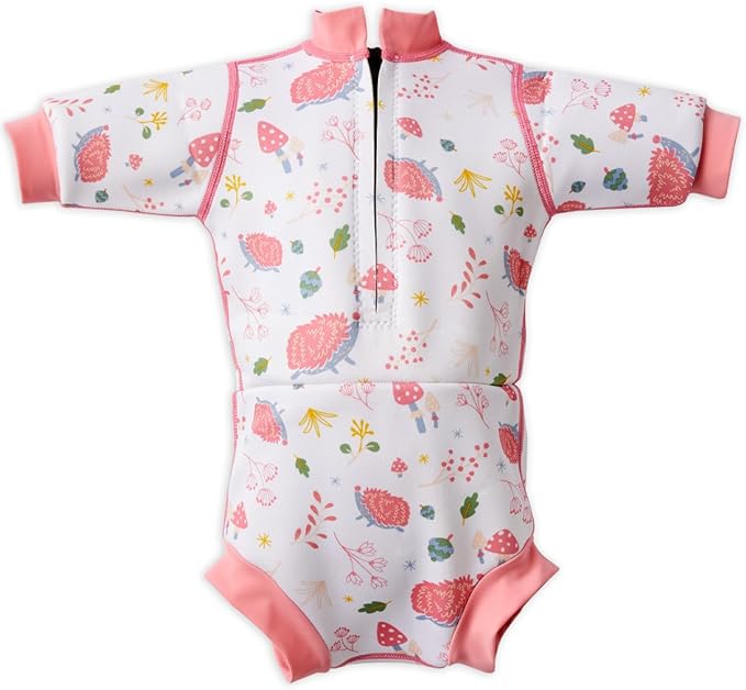Splash About Happy Nappy Wetsuit, Swimsuit for Babies & Toddlers with Built-in Swim Diaper (Forest Walk, 6-14 Months)