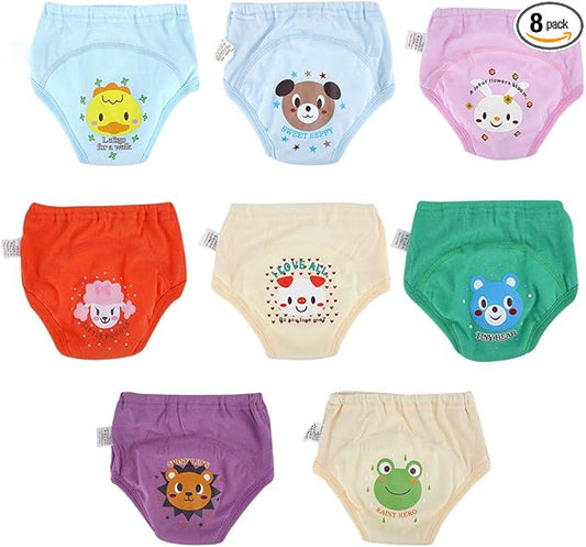 Toddler Underwear 8PC/S Baby Training Pants Potty Training Underwear Toddlers Boys Girls Cartoon Cute Diapers 4 Layers (95)