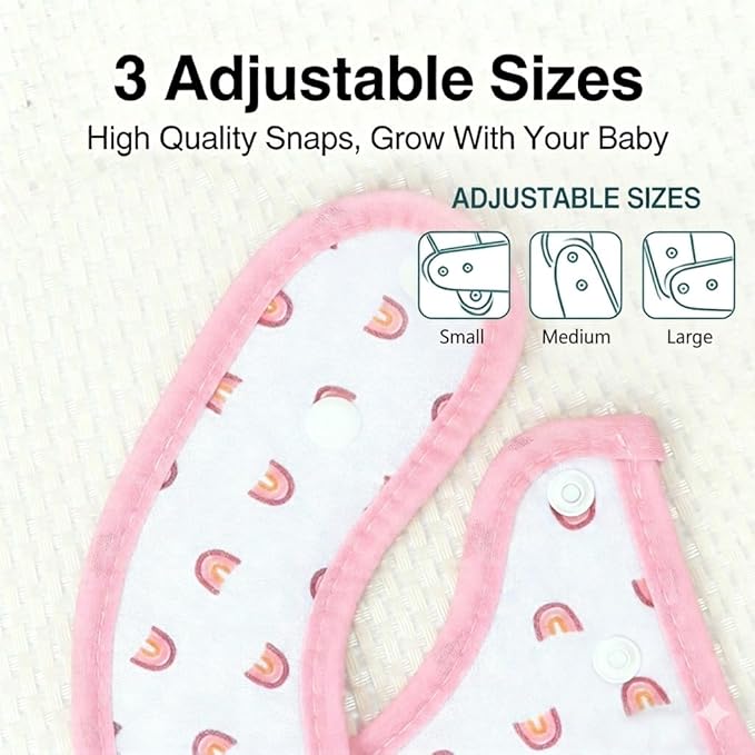 Baby Bibs Soft and Absorbent Organic Cotton Bandana Drool Bibs Set for Boys Girls Newborn 0-36 Months