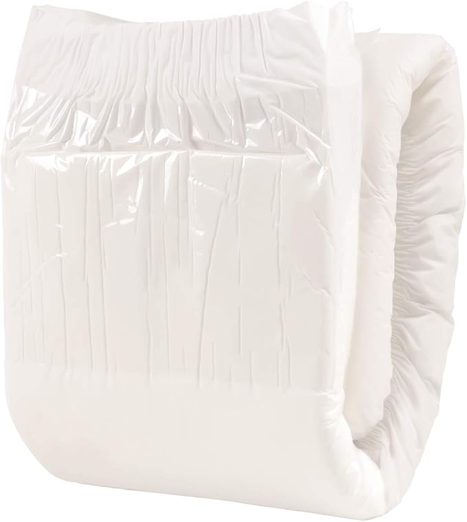 Littleforbig Adult Diaper 80 Pieces (8 Packs) - ABDry New White Diapers(M)